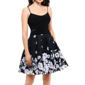 New Xscape Printed Fit & Flare Prom Party Dress